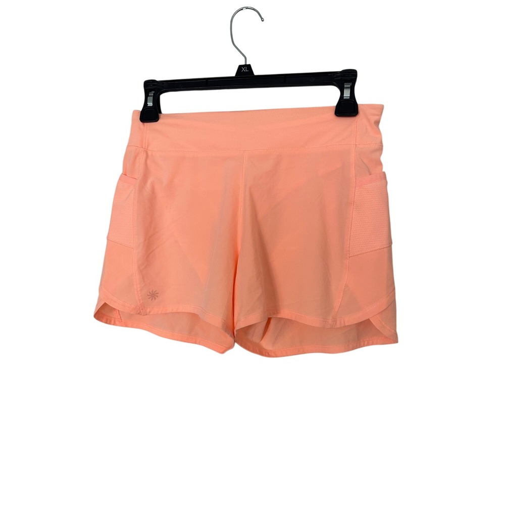 Athleta Girl Record Breaker 3" Shorts XL 14 Neon Peach Coral‎ Pockets